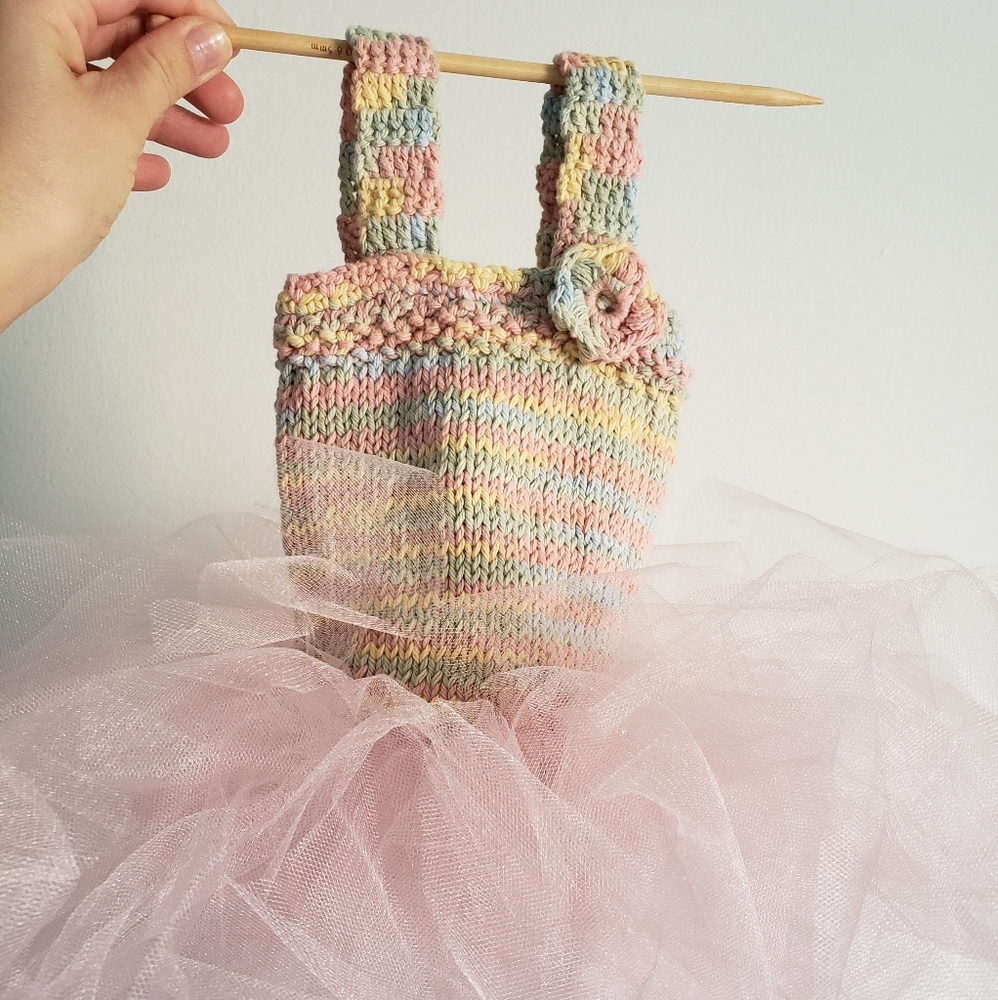 Handmade Tutu Dress with 100% cotton yarn (NEW)